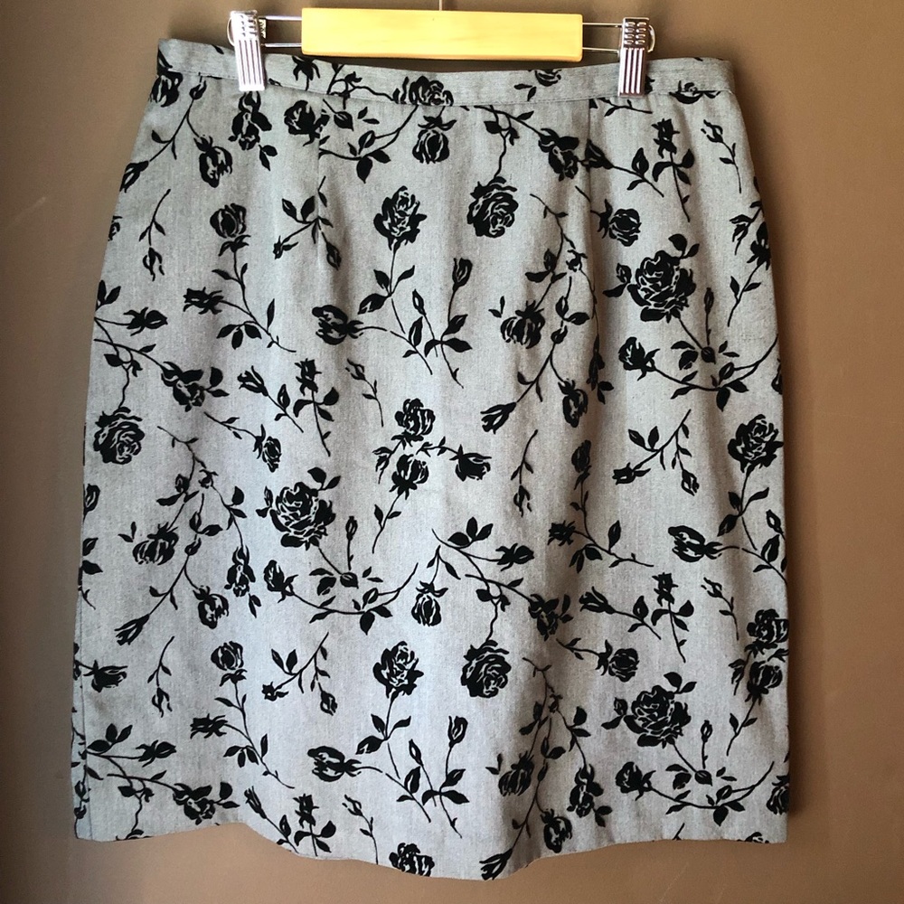 Vintage 80s Decade Designs Velvet Twill Pencil Skirt Decade Designs Women’s 12
